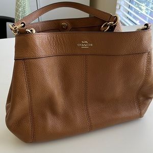 Coach British tan pebble leather purse.